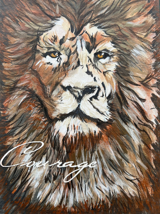 Toile Canvas A4 Lion